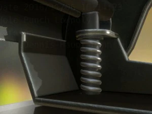 hole punch alu version rigged and animated 3D Model