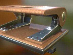 hole punch wood version 2 rigged and animated 3D Model
