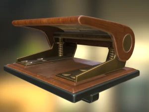 perforadora de madera versi&oacute;n 1 ama&ntilde;ada y animada Modelo 3D