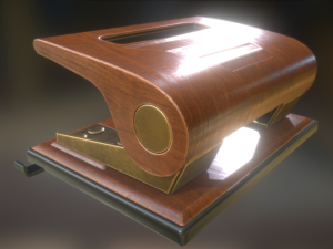 hole punch wood version 1 rigged and animated 3D 모델