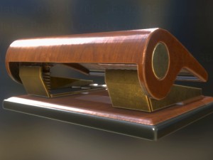 hole punch wood version 1 rigged and animated 3D 모델