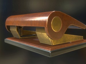 hole punch wood version 1 rigged and animated 3D 모델