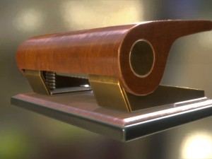 hole punch wood version 1 rigged and animated 3D 모델
