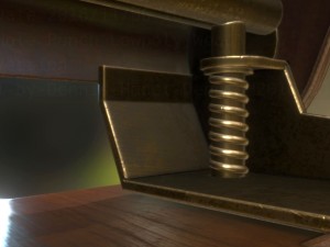 hole punch wood version 1 rigged and animated 3D 모델
