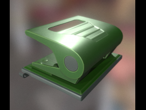 hole punch pack rigged and animated Modello 3D