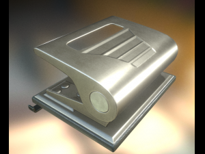 hole punch pack rigged and animated Modello 3D
