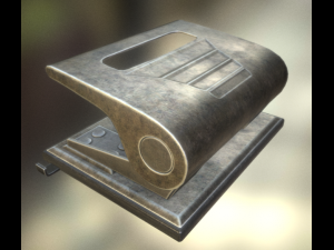 hole punch pack rigged and animated Modello 3D