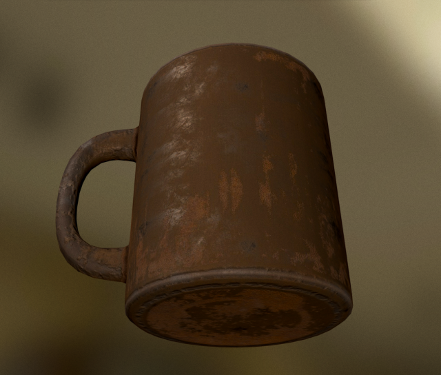 coffee cup rusty version Model 3D .c4d .max .obj .3ds .fbx .stl .blend 