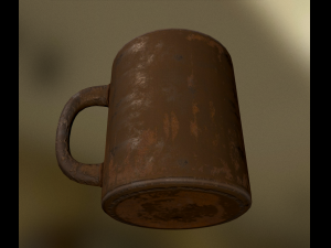 coffee cup rusty version 3D Model