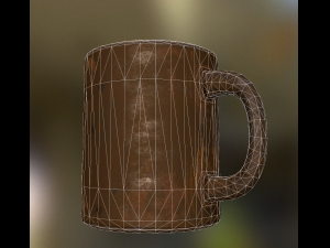 coffee cup rusty version Model 3D
