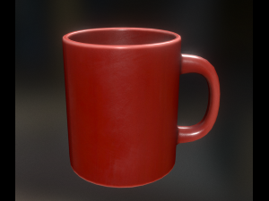 coffee cup red version 3D Model
