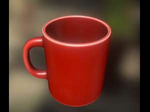 coffee cup red version Modelo 3D