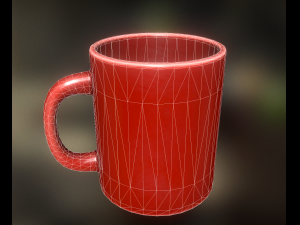 coffee cup red version Modelo 3D