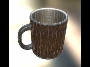 coffee cup wood version 3D Model