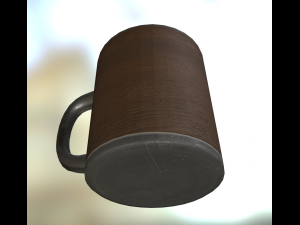 coffee cup wood version 3D Model