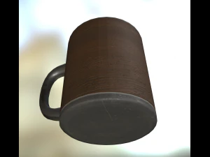 coffee cup wood version 3D Model