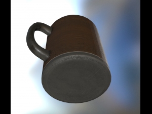 coffee cup wood version 3D Model