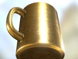 coffee cup gold version 3D Model