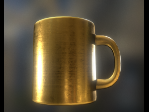 coffee cup gold version Modello 3D