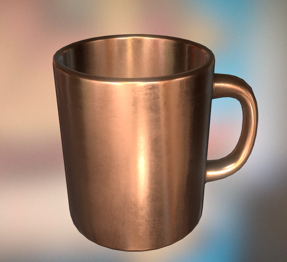 coffee cup copper version 3D Model .c4d .max .obj .3ds .fbx .stl .blend 