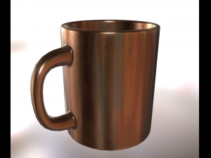 coffee cup copper version Model 3D