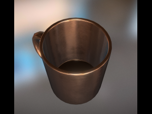 coffee cup copper version Model 3D