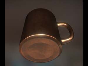 coffee cup copper version Model 3D