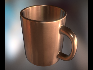 coffee cup copper version Model 3D