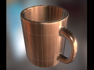 coffee cup copper version Model 3D