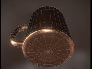 coffee cup copper version Model 3D