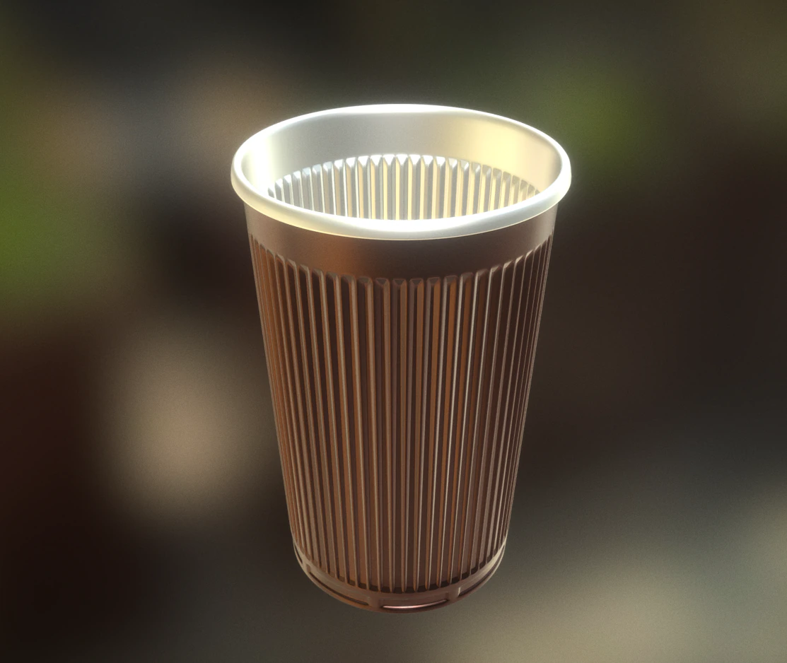 plastic cup highpoly version 3D Model .c4d .max .obj .3ds .fbx .stl .blend 