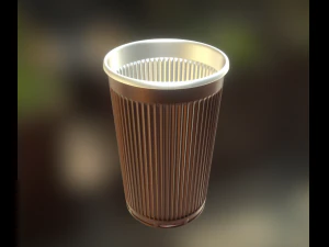 プラスチックカップのハイポリバージョン 3Dモデル