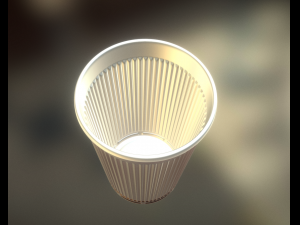 plastic cup highpoly version Model 3D