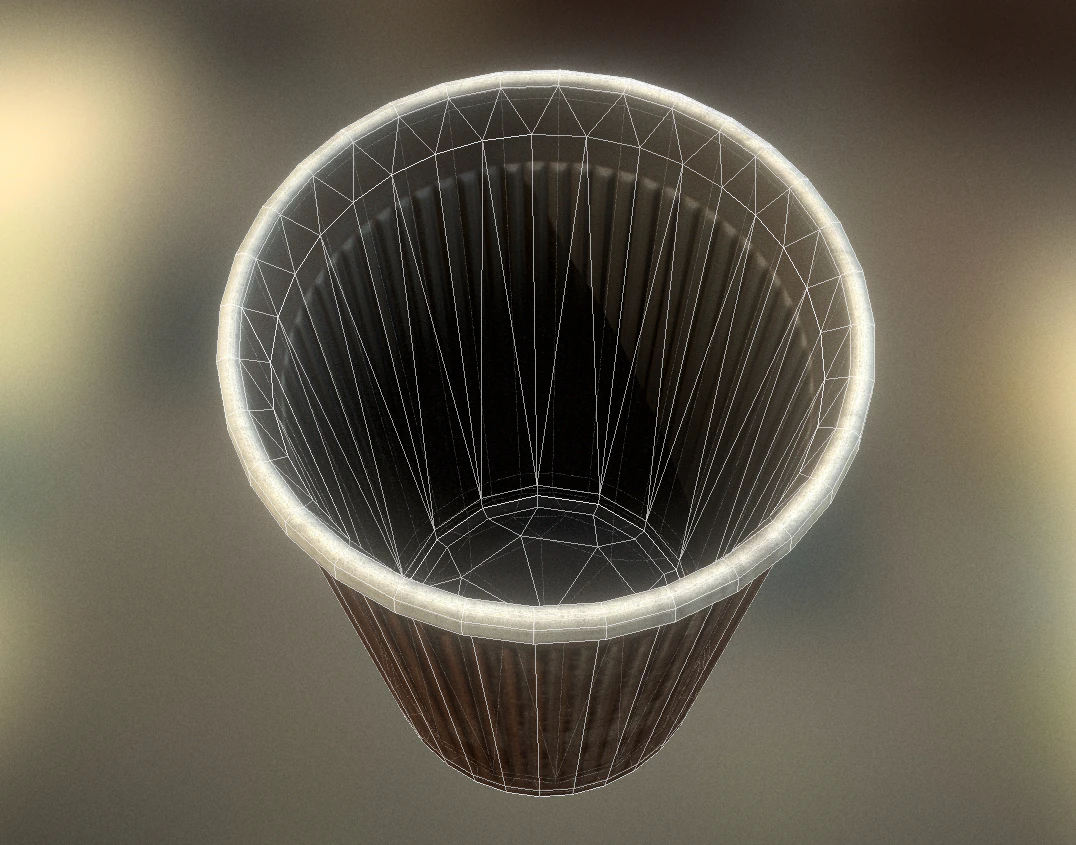 plastic cup lowpoly old version 3D Model .c4d .max .obj .3ds .fbx .stl .blend 