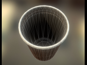 plastic cup lowpoly old version 3D Model
