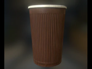 plastic cup lowpoly old version 3D Model