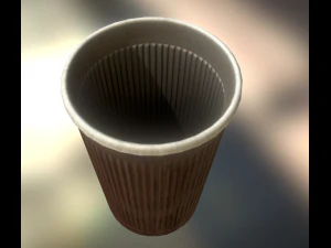 plastic cup lowpoly old version 3D Model