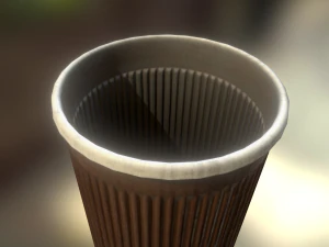plastic cup lowpoly old version 3D Model