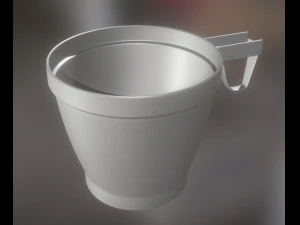 bicchiere di plastica 2 versione highpoly Modello 3D