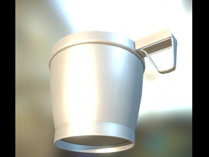 plastic cup 2 lowpoly version Modelo 3D