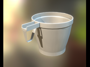 plastic cup 2 lowpoly version Modelo 3D
