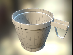 plastic cup 2 lowpoly version Modelo 3D