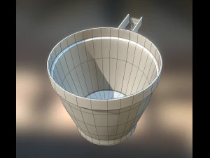 plastic cup 2 lowpoly version 3D Model