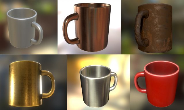coffee cup pack Modelo 3D .c4d .max .obj .3ds .fbx .stl .blend 
