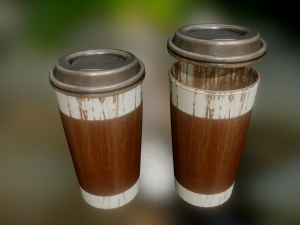 coffee to go cup junk 1 3D Model