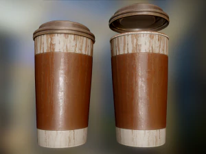 coffee to go cup junk 2 3D Model