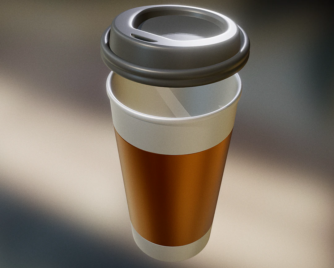 coffee to go cup highpoly 3D Model .c4d .max .obj .3ds .fbx .stl .blend 