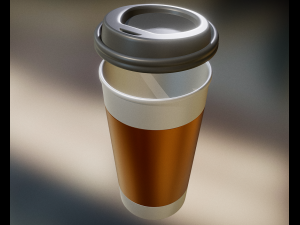 coffee to go cup highpoly 3D Model