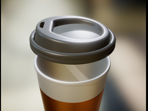 coffee to go cup highpoly 3D Модель