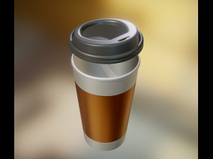 coffee to go cup highpoly 3D Модель